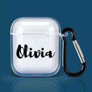 CUSTOMIZED clear AirPod 1/2 case with custom name
